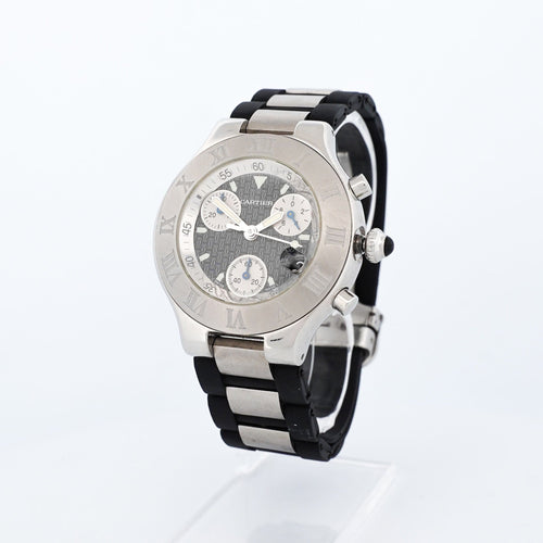 Montre Montre Cartier Must 21 Chronoscaph - Série noire 58 Facettes