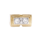 Bague 65 Bague Tank en or jaune, platine, diamants 58 Facettes 34450