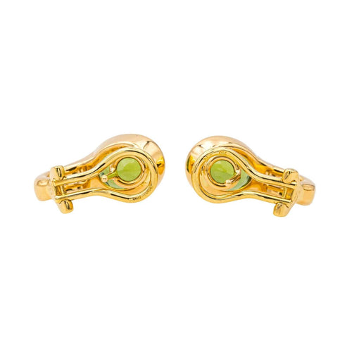 Boucles d'oreilles Boucles d'oreilles Dormeuses Or jaune Péridot, Diamant 58 Facettes 3951648CN