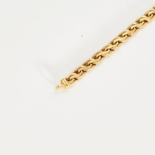 Bracelet Gourmette or jaune maille haricot 58 Facettes LP516