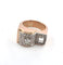 Bague 53 Anello vintage en or rose 18kt et diamants 58 Facettes