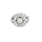 Bague 57 Bague dôme or blanc et diamants 58 Facettes LJ19