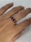 Bague ancienne or jaune 18K rubis 2 ct et diamants 0,04