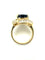 Bague 52 Bague Vintage or jaune 18K, saphir et diamants 58 Facettes