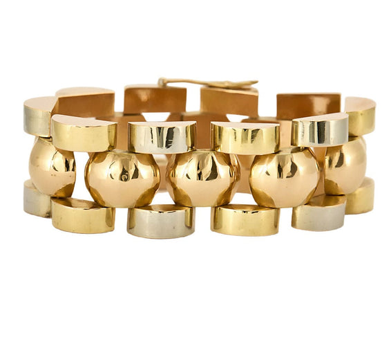 Bracelet Bracelet TanK en Or jaune, blanc et rose 58 Facettes CAS0106
