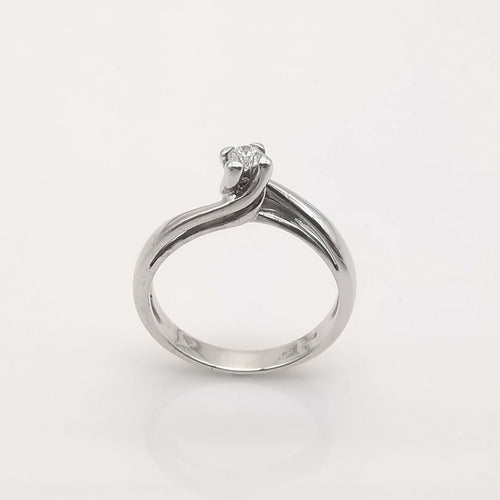 Bague 56 solitaire en or et diamant 58 Facettes