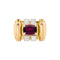 Bague 54 Bague "tank", deux tons d'or, grenat et diamants. 58 Facettes 34577