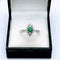 Bague 53 Bague marquise or gris, émeraude, diamant 58 Facettes
