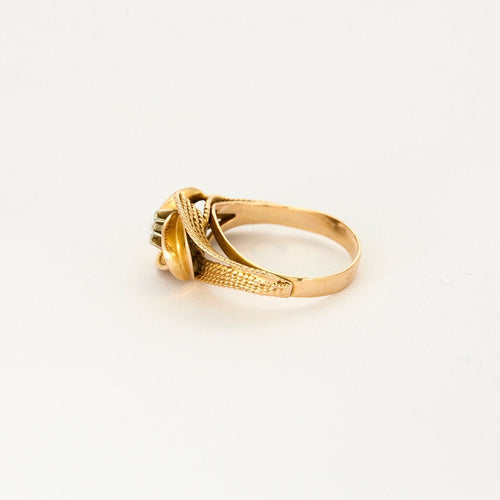 Bague 55 Bague jonc or jaune 58 Facettes CLA0434