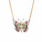 Collier Collier de papillon des pierres précieuses du diamant des années 60 58 Facettes G13624