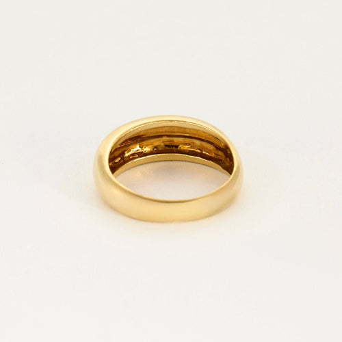 Bague 53 Bague jonc or jaune 58 Facettes CHA01787