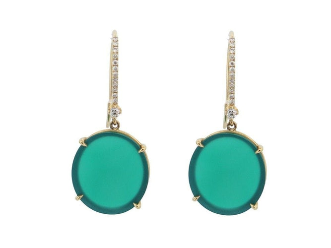 Boucles d'oreilles boucles d'oreilles ETERNAME carmin agate 26 diamants or jaune 58 Facettes 259059