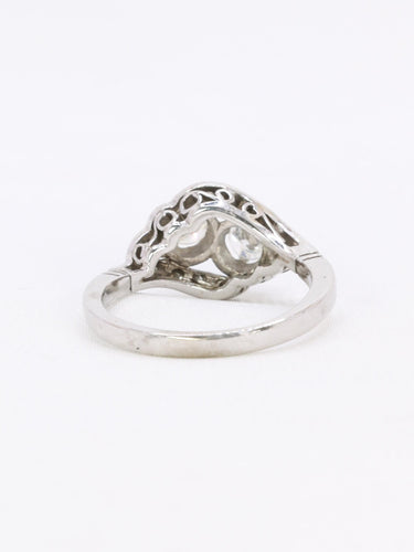 Bague 52 Bague vintage toi et moi or blanc diamants 58 Facettes 1110.5