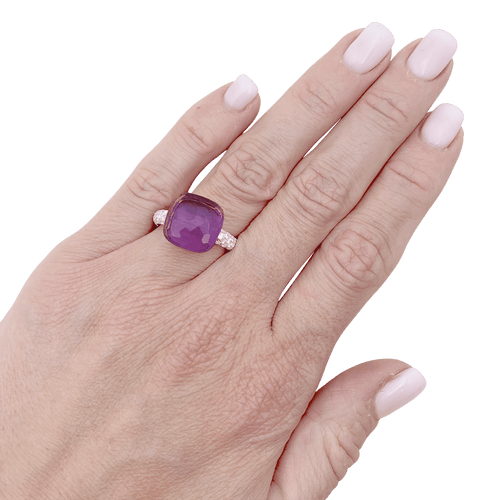 Bague 50 Bague Pomellato, "Nudo Maxi", améthyste, diamants, deux ors. 58 Facettes 34307