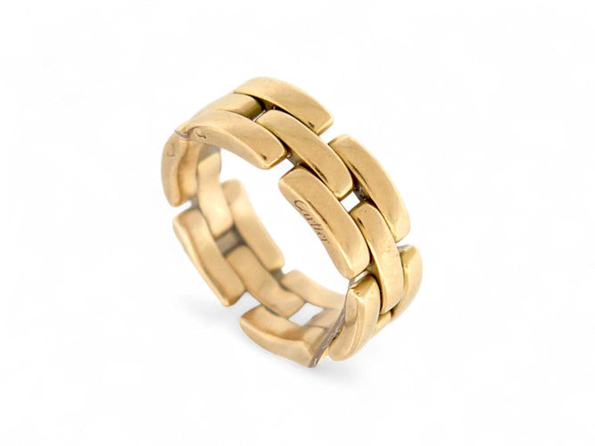 Bague 53 bague CARTIER panthere maillons t53 en or jaune 18k 9.8 gr  link 58 Facettes 270225