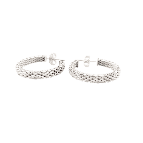 Boucles d'oreilles Créoles Tiffany & Co "Somerset" argent. 58 Facettes 34315