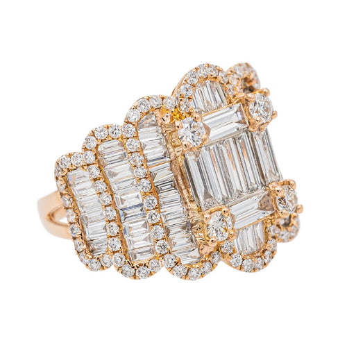 Bague 54 Djula Bague Cocktail Or rose Diamant 58 Facettes 3530666CN