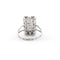 Bague Bague rectangulaire en or blanc avec diamants de 0,80 carat 58 Facettes
