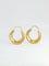 Boucles d'oreilles Créoles vintage or jaune godronné 58 Facettes J275