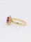 Bague 53 Bague vintage marguerite or jaune rubis ovale diamants 58 Facettes J119
