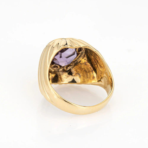Bague 52.5 Bague coeur améthyste or jaune 58 Facettes G13536