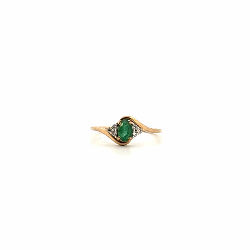 Bague 54 Solitaire Or Jaune  Émeraude 58 Facettes 90-GS33675