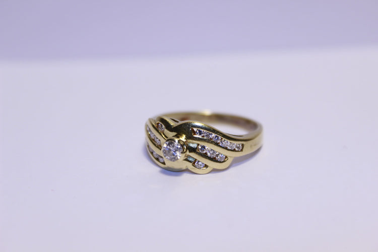 Bague 57 Bague en or 21 Diamants 58 Facettes
