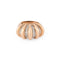 Bague Bague godronnée or rose, platine, diamants 58 Facettes 1