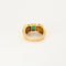 Bague 54 Bague Tank or jaune, émeraude et diamants 58 Facettes ENG10352