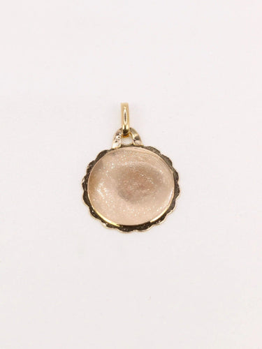 Pendentif Médaille amour Augis ronde Plus qu'hier moins que demain or jaune rubis 58 Facettes J511