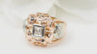 Bague 51 Bague Tank en or bicolore et diamants 58 Facettes 32708