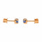 Boucles d'oreilles Boucles d'oreilles Puces Or rose Saphir 58 Facettes 3089047CN