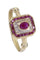 Bague 56 Bague moderne rubis diamants 58 Facettes 089111