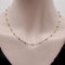 Collier Chaîne à maillons Figaro en or 14 carats avec perles en émail coloré 58 Facettes A2003Y