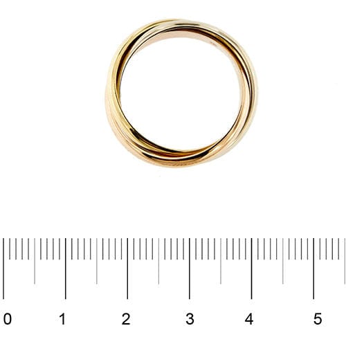 Bague 59 CARTIER - Alliance Trinity 3 ors 58 Facettes 36507