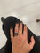 Bague 54 Bague Art Déco en or et diamants de 1,05 carat avec onyx 58 Facettes