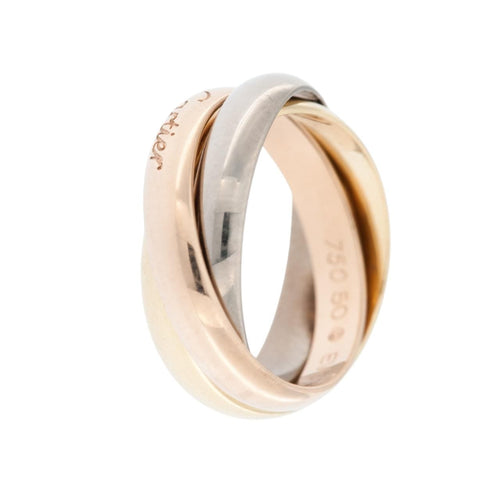 Bague 50 Bague Trinity de Cartier triple or 58 Facettes