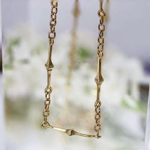 Collier Chaine ancienne maille fantaisie or jaune 58 Facettes 25-025A