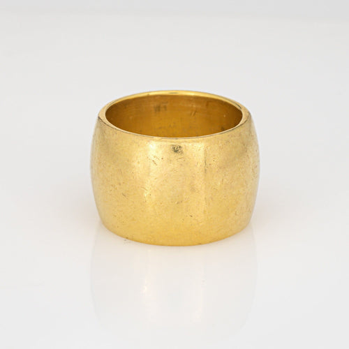 Bague Bague Amor Vincit Om, taille 6, or 18 carats d'occasion, Wright & Teague, anneau large 58 Facettes G13974