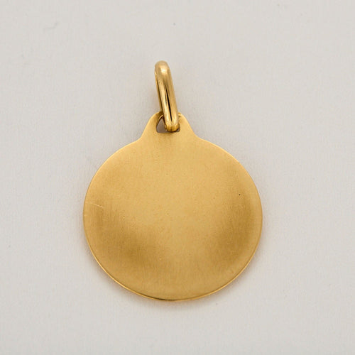 Pendentif AUGIS - Médaille d'Amour - Or jaune, diamant et rubis de synthèse 58 Facettes CHOL0904