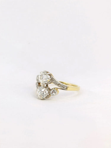 Bague 56 Bague toi et moi or diamants 58 Facettes J187