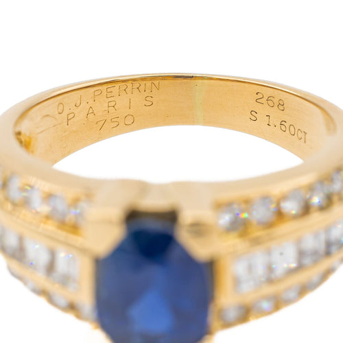 Bague 49 O.J. Perrin Bague Or jaune Saphir 58 Facettes 2905291CN