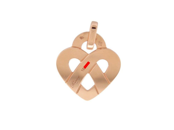pendentif POIRAY coeur entrelace mm collier en or rose 18k