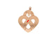 pendentif POIRAY coeur entrelace mm collier en or rose 18k