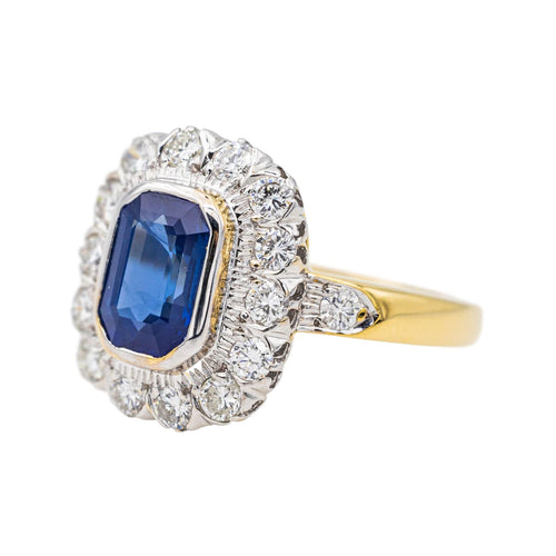 Bague 54 Bague Pompadour Or blanc Saphir 58 Facettes 3502955CN