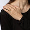Bague Bague à breloque en forme de cœur en diamant, anneau en or jaune 18 carats, taille 7, bijou fin 58 Facettes G13479