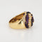 Bague 53 Bague diamant améthyste vintage or jaune calibre taille tourbillon 58 Facettes G13416