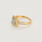 Bague 52 Bague moderniste or jaune et gris et diamants 58 Facettes LAV1685