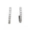 Boucles d'oreilles Paire de petites créoles en or blanc, diamants. 58 Facettes 33582