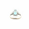 Bague 55 Solitaire or blanc aigue-marine et diamants 58 Facettes 81-GS33773-5